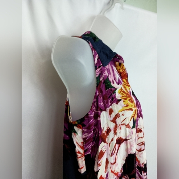 2/$30 Cupio Pink Orange Sleeveless Button Down Preppy Clueless Dress (#477) - Picture 7 of 11